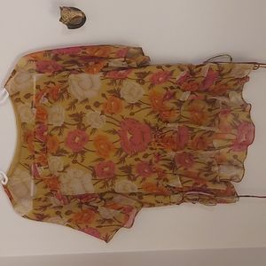 Massimo Dutti NWOT Gorgeous Flowered Blouse Size 6